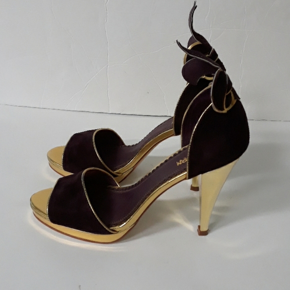 ❌SOLD❌ HERSTAR PURPLE FLEUR DE LIS High Heels - Picture 6 of 8